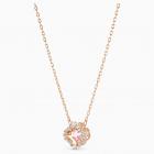 ΚΟΛΙΕ SWAROVSKI SPARKLING DANCE CLOVER, ΡΟΖ, ΕΠΙΧΡΥΣΩΜΕΝΟ ΣΕ ΧΡΥΣΗ ΡΟΖ ΑΠΟΧΡΩΣΗ